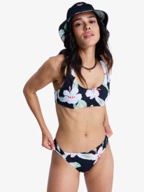 1 Printed Essentials - Bikini Bottoms for Women Black ERJX405187 Roxy