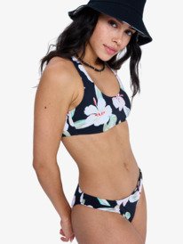 2 Printed Essentials - Bikini Bottoms for Women Black ERJX405187 Roxy