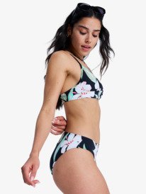 1 Printed Essentials - Hipster-Bikiniunterteil f&uuml;r Frauen Schwarz ERJX405188 Roxy