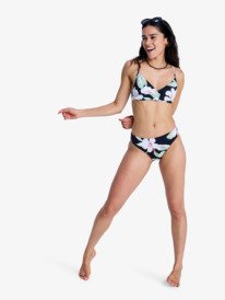 4 Printed Essentials - Hipster-Bikiniunterteil f&uuml;r Frauen Schwarz ERJX405188 Roxy