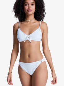 0 Roxy Island - Bas de bikini culotte br&eacute;silienne pour Femme Blanc ERJX405197 Roxy