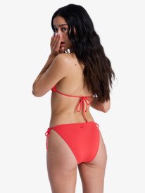 4 Solid Essentials - Tie Side Bikini Bottoms for Women Red ERJX405209 Roxy