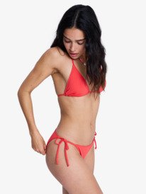 1 Solid Essentials - Tie Side Bikini Bottoms for Women Red ERJX405209 Roxy