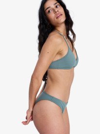 1 Solid Essentials - Medium Coverage Bikini Bottoms for Women Green ERJX405210 Roxy