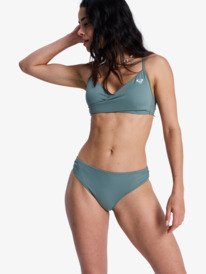 0 Solid Essentials - Hipster Bikini Bottoms for Women Green ERJX405211 Roxy
