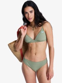 3 Roxy Love - Bikiniunterteil mit hohem Bund f&uuml;r Frauen Gr&uuml;n ERJX405224 Roxy