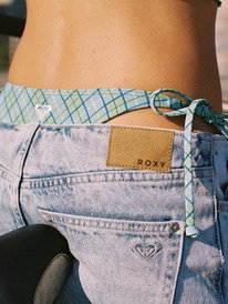 3 Printed Essentials - Thong Bikini Bottoms for Women Green ERJX405246 Roxy