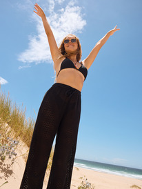 1 Mood Moving - Crochet Beachy Pant for Women Schwarz ERJX603437 Roxy