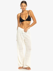 3 Mood Moving - Crochet Beachy Pant for Women Weiss ERJX603437 Roxy