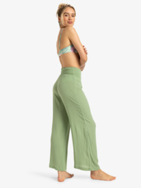 1 Along The Beach - Pantalon léger pour Femme Vert ERJX603438 Roxy