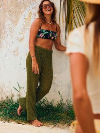 0 Lagos Dream - Pantalón Playero para Mujer Verde ERJX603452 Roxy