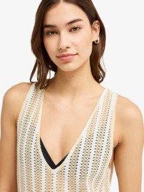 2 Moana Story - Vestido maxi de croch&eacute; para Mulher Beige ERJX603501 Roxy