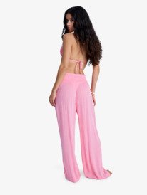 4 Along The Sunset - Pantalon l&eacute;ger pour Femme Rose ERJX603509 Roxy