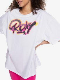 1 Kelia Fly Girl - Oversized T-shirt voor Dames White ERJZT05300 Roxy