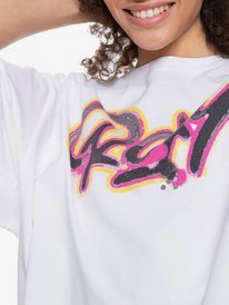 2 Kelia Fly Girl - Oversized T-shirt voor Dames White ERJZT05300 Roxy
