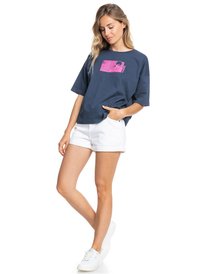 2 Easy And Basic - T-shirt manches courtes pour Femme Bleu ERJZT05326 Roxy