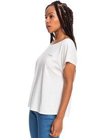 4 Women - T-Shirt für Frauen Weiss ERJZT05327 Roxy