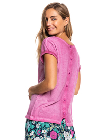 3 Summertime Happiness - Short Sleeve T-Shirt for Women Pink ERJZT05342 Roxy