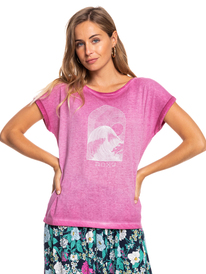 0 Summertime Happiness - Short Sleeve T-Shirt for Women Pink ERJZT05342 Roxy