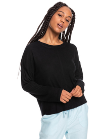 0 Not Before Coffee - Longsleeve für Frauen Schwarz ERJZT05361 Roxy
