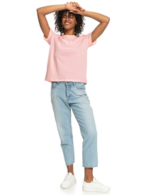 3 Noon Ocean - Camiseta Orgánica para Mujer Rosa ERJZT05424 Roxy