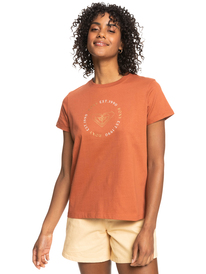 0 Noon Ocean - Camiseta Orgánica para Mujer Marron ERJZT05425 Roxy