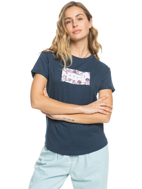 0 Sparkle Evening Flowers Square - Short Sleeves T-Shirt for Women  ERJZT05447 Roxy