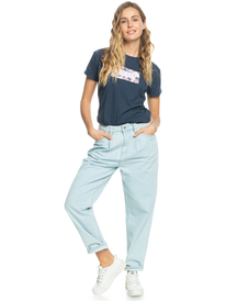 3 Sparkle Evening Flowers Square - Short Sleeves T-Shirt for Women  ERJZT05447 Roxy