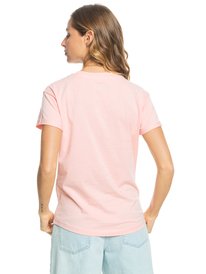 3 Sparkle Evening Flowers Square - Short Sleeves T-Shirt for Women Pink ERJZT05447 Roxy