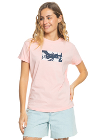0 Sparkle Evening Flowers Square - Short Sleeves T-Shirt for Women Pink ERJZT05447 Roxy