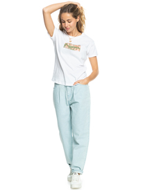 3 Sparkle Evening Flowers Square - T-shirt à manches courtes pour Femme Blanc ERJZT05447 Roxy