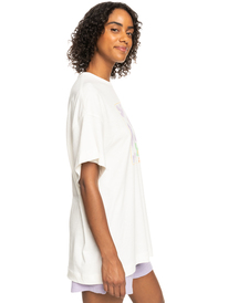 1 Sweet Flowers - Oversize Boyfriend-T-Shirt für Frauen Weiss ERJZT05469 Roxy