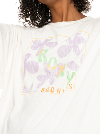 2 Sweet Flowers - Oversize Boyfriend-T-Shirt für Frauen Weiss ERJZT05469 Roxy