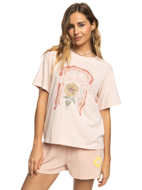 0 Moonlight Sunset A - Oversized Boyfriend T-Shirt for Women Pink ERJZT05480 Roxy