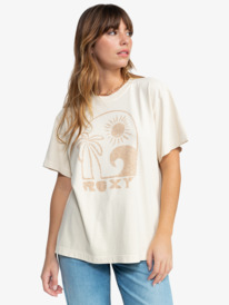 3 Mazzy - Short Sleeve T-shirt for Women Beige ERJZT05848 Roxy