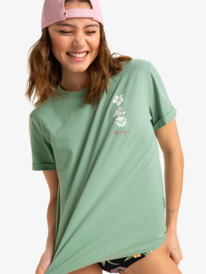 3 Oceanregular Art - Short Sleeves T-Shirt for Women Green ERJZT05910 Roxy