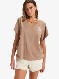 0 Nightfall - Short Sleeves T-Shirt for Women Brown ERJZT05973 Roxy