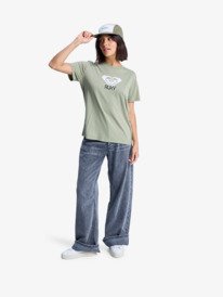 3 Ocean Road Art - T-Shirt à manches courtes pour Femme Vert ERJZT06015 Roxy