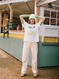 1 Hangloose Poster - T-shirt met korte mouwen voor Dames White ERJZT06018 Roxy