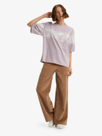 1 Hangloose Placed - Short Sleeve T-Shirt for Women Purple ERJZT06019 Roxy