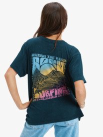 4 Sunnyoversize Optic Wash - Maglietta oversize da Donna Black ERJZT06022 Roxy