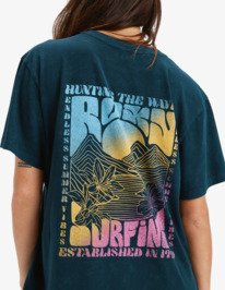 2 Sunnyoversize Optic Wash - Maglietta oversize da Donna Black ERJZT06022 Roxy