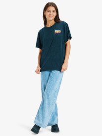 3 Sunnyoversize Optic Wash - Maglietta oversize da Donna Black ERJZT06022 Roxy