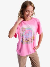 5 Sunnyoversize Optic Wash - Maglietta oversize da Donna Pink ERJZT06022 Roxy