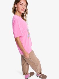 1 Sunnyoversize Optic Wash - Maglietta oversize da Donna Pink ERJZT06022 Roxy