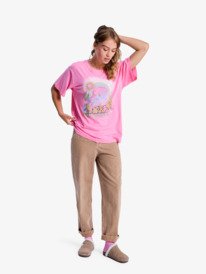3 Sunnyoversize Optic Wash - Maglietta oversize da Donna Pink ERJZT06022 Roxy