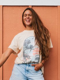 0 Sunnyoversize Stone Wash - Oversized T-shirt voor Dames  ERJZT06023 Roxy