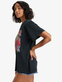 1 Sunnyoversize Stone Wash - T-shirt oversized para mulher Preto ERJZT06023 Roxy