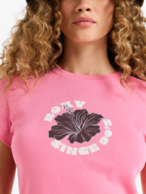 7 Beach Love - Cropped T-Shirt for Women Pink ERJZT06026 Roxy