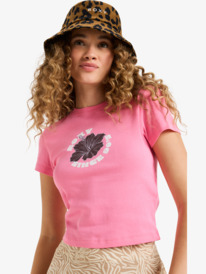 3 Beach Love - Cropped T-Shirt for Women Pink ERJZT06026 Roxy